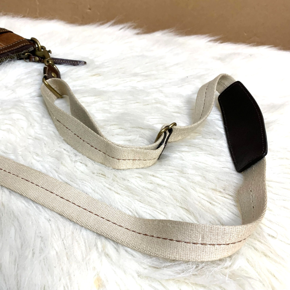 COACH Gallery Patchwork Multi-Texture Swing Pack Crossbody #40916 Brown Gold Tan - Picture 10 of 15